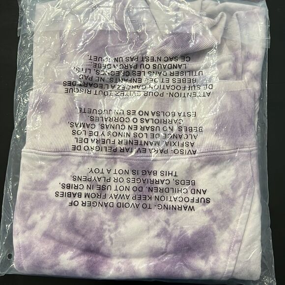 Hudson Women’s Soft Lilac Fatigue Live-in Tie Dye Pullover Hoodie Size Small - Picture 6 of 9